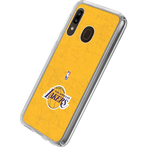 NBA Los Angeles Lakers Distressed Galaxy A20 Clear Case